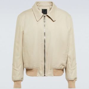 Givenchy men’s cotton twill bomber light beige size 48 NWT